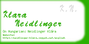 klara neidlinger business card
